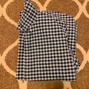 GAP Blue-Checkered Button-Up Shirt - XL